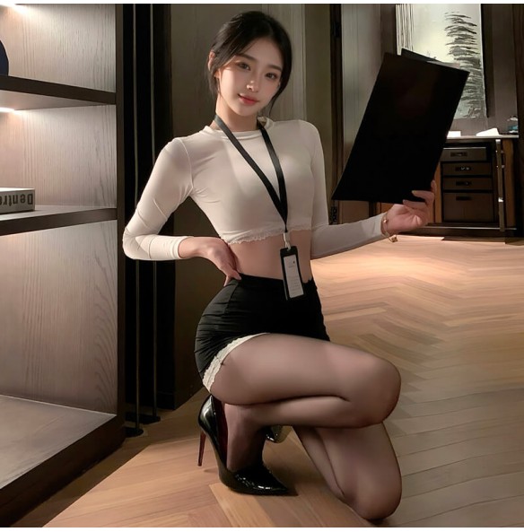 FEE ET MOI - Office Seduction Desire Secretary Set (White - Black) FEE ET MOI - Office Seduction Desire Secretary Set (White - Black)